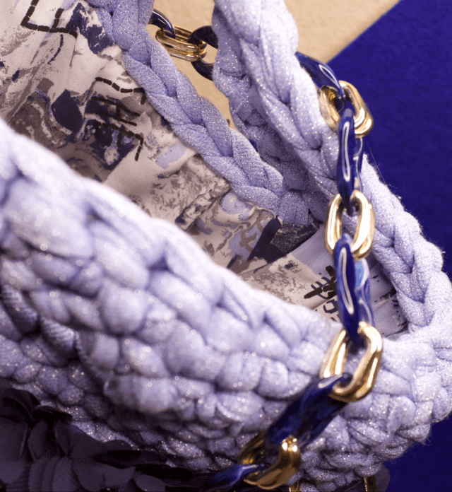 Borsa bluette bicolore