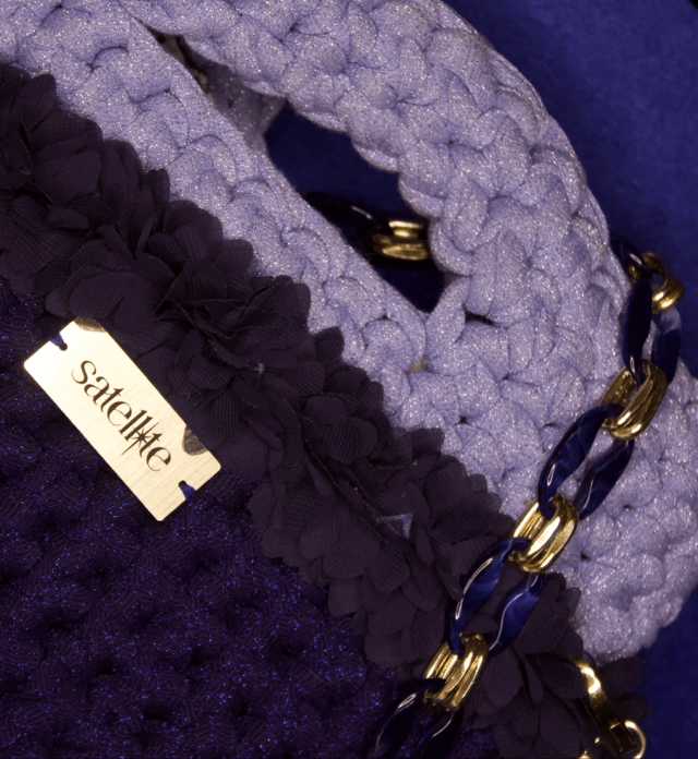 Borsa bluette bicolore